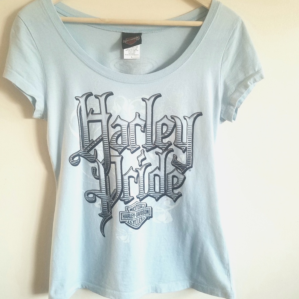 Harley Davidson - Powder Blue Harley Pride Graphic